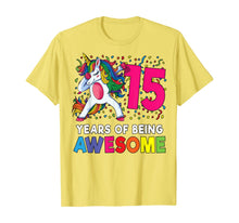 Load image into Gallery viewer, 15th Birthday Dabbing Unicorn Party Gift 15 Years Old Girls T-Shirt