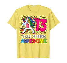 Load image into Gallery viewer, 13th Birthday Dabbing Unicorn Party Gift 13 Years Old Girls T-Shirt