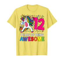 Load image into Gallery viewer, 12th Birthday Dabbing Unicorn Party Gift 12 Years Old Girls T-Shirt