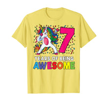 Load image into Gallery viewer, 7th Birthday Dabbing Unicorn Party Gift 7 Years Old Girls T-Shirt
