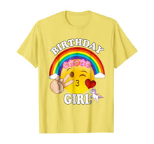 Load image into Gallery viewer, Emoji Birthday Shirt For Girls Unicorn Rainbow Heart Kiss
