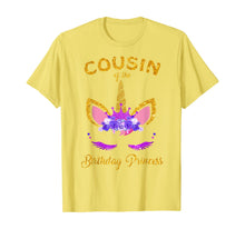 Load image into Gallery viewer, Cousin Of The Birthday Princess Unicorn Birthday Girl T-Shirt