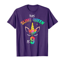 Load image into Gallery viewer, This Slime Queen Is 9-9th Birthday Girl Unicorn and Slime T-Shirt