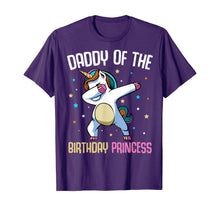 Load image into Gallery viewer, Dabbing Unicorn Daddy of the Birthday Princess Funny Bday T-Shirt