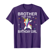 Load image into Gallery viewer, Brother of The Birthday Girl Unicorn Dabbing Party T-Shirt