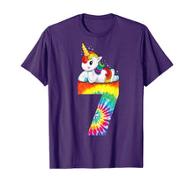 Load image into Gallery viewer, 7th Birthday Unicorn Shirt Girls Tie Dye Gift Party Outfit T-Shirt