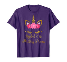 Load image into Gallery viewer, Floral Unicorn Stepdad Of The Birthday Princess T-shirt