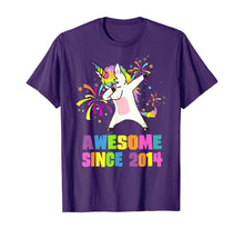 Load image into Gallery viewer, 6 Years Old 6th Birthday Awesome Since 2014 Unicorn T-Shirt