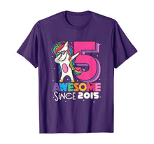 Load image into Gallery viewer, Unicorn Dabbing 5th Birthday Shirt Girls Bday Party Gift T-Shirt