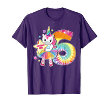 Load image into Gallery viewer, 6th Birthday Unicorn Shirt Gift for Girls Age 6 Tie Dye Tee T-Shirt