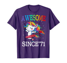 Load image into Gallery viewer, Unicorn 49th Birthday Gift Rainbow 1971 49 Years Old T-Shirt