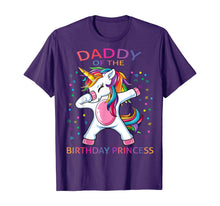 Load image into Gallery viewer, Daddy Of The Birthday Princess Unicorn Girl T-Shirt