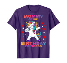 Load image into Gallery viewer, Mommy of the Birthday Princess Unicorn Girl T Shirt Outfit T-Shirt