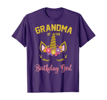 Load image into Gallery viewer, Grandma Of The Birthday Girl Party Outfit Unicorn Matching T-Shirt
