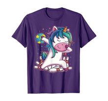 Load image into Gallery viewer, Dabbing Unicorn Bowling Birthday Party Gift For Girls T-Shirt