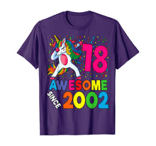 Load image into Gallery viewer, 18th Birthday Dabbing Unicorn Party Gift 18 Years Old Girl T-Shirt