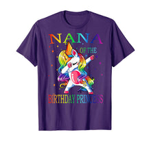 Load image into Gallery viewer, Nana of the Birthday Princess Unicorn Girl T-Shirt