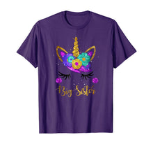 Load image into Gallery viewer, Big Sister Unicorn Birthday Girl T-Shirt Unicorn Gift Womens
