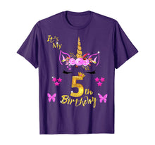 Load image into Gallery viewer, Unicorn Birthday Shirt For Girls OMG It's My 5th Birthday