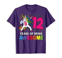 Load image into Gallery viewer, 12th Birthday Dabbing Unicorn Party Gift 12 Years Old Girls T-Shirt