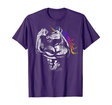 Load image into Gallery viewer, Unicorn With Muscle shirt Birthday Fathers Day Gym T-Shirt T-Shirt