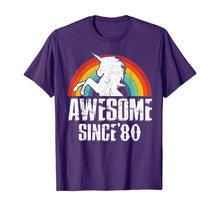 Load image into Gallery viewer, 39th Birthday Unicorn Awesome Since 1980 39 Years Old TShirt