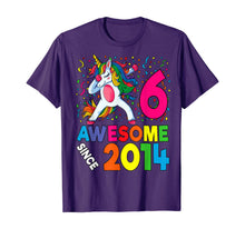 Load image into Gallery viewer, 6th Birthday Dabbing Unicorn Party Gift For 6 Years Old Girl T-Shirt