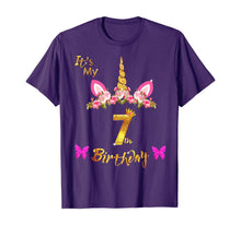 Load image into Gallery viewer, Unicorn Birthday Shirt For Girls OMG It's My 7th Birthday