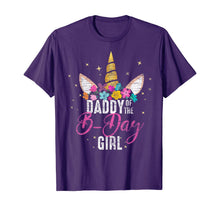 Load image into Gallery viewer, Daddy Of The B Day Girl Father Gifts Unicorn Birthday T-Shirt