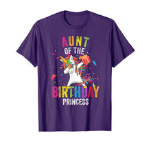 Load image into Gallery viewer, Aunt of the Birthday Princess Gift Dabbing Unicorn Girl Mom T-Shirt