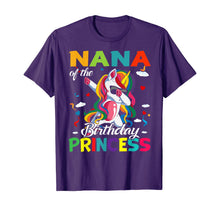 Load image into Gallery viewer, Nana Of The Birthday Princess Dabbing Unicorn Gifts T-Shirt