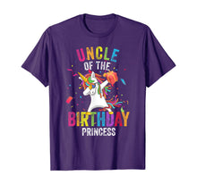 Load image into Gallery viewer, Uncle of the Birthday Princess Gift Dabbing Unicorn Girl Dad T-Shirt