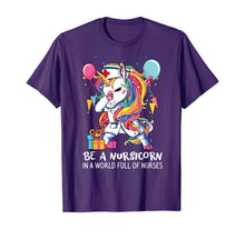 Load image into Gallery viewer, Funny Unicorn Dabbing Nurse Shirt Nursicorn Nursing Birthday