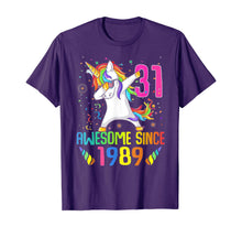 Load image into Gallery viewer, 31 Years Old 31th Birthday Unicorn Dabbing Shirt Girl Party T-Shirt