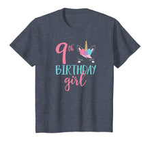 Load image into Gallery viewer, 9th Birthday Shirt Girl Unicorn Ninth Birthday Outfit