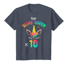 Load image into Gallery viewer, This Slime Queen Is 10-10th Birthday Girl Unicorn and Slime T-Shirt