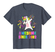 Load image into Gallery viewer, 18 Years Old 18th Birthday Awesome Since 2002 Unicorn T-Shirt