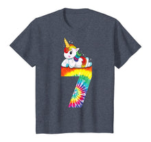 Load image into Gallery viewer, 7th Birthday Unicorn Shirt Girls Tie Dye Gift Party Outfit T-Shirt