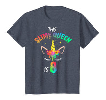Load image into Gallery viewer, This Slime Queen Is 8-8th Birthday Girl Unicorn and Slime T-Shirt