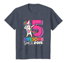 Load image into Gallery viewer, Unicorn Dabbing 5th Birthday Shirt Girls Bday Party Gift T-Shirt