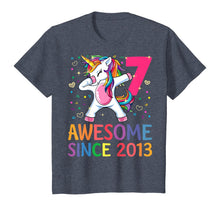 Load image into Gallery viewer, 7 Years Old 7th Birthday Unicorn Dabbing Shirt Girl Party T-Shirt