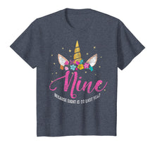 Load image into Gallery viewer, 9 Years Old Birthday Girl Gifts Unicorn 9th Birthday T-Shirt