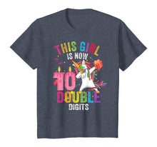 Load image into Gallery viewer, This Girl Is Now 10 Double Digits Gift Unicorn 10th Birthday T-Shirt