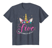 Load image into Gallery viewer, 5 Years Old Birthday Girl Gifts Unicorn 5th Birthday T-Shirt
