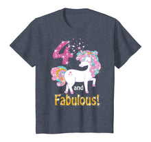 Load image into Gallery viewer, Kids 4 and Fabulous Unicorn Dabbing Birthday shirt outfit
