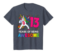 Load image into Gallery viewer, 13th Birthday Dabbing Unicorn Party Gift 13 Years Old Girls T-Shirt