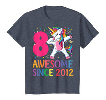 Load image into Gallery viewer, 8 Years Old 8th Birthday Unicorn Dabbing Shirt Girl Party T-Shirt