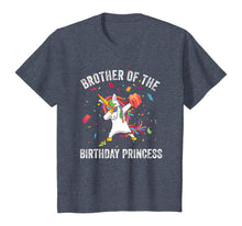 Load image into Gallery viewer, Brother of the Birthday Princess Gift Dabbing Unicorn Girl T-Shirt