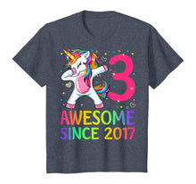Load image into Gallery viewer, 3 Years Old 3rd Birthday Unicorn Dabbing Shirt Girl Party T-Shirt