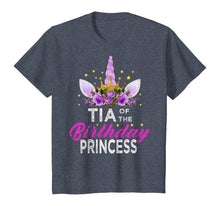 Load image into Gallery viewer, Tia Of The Birthday Princess Mother Girl Unicorn Birthday T-Shirt